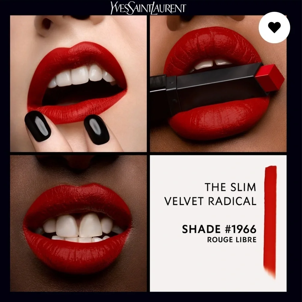YSL • THE SLIM VELVET RADICAL - 1966 ROUGE LIBRE • NIB